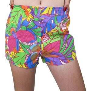 Vintage 90s Pierre Bonee Tropical Floral Swim Shorts